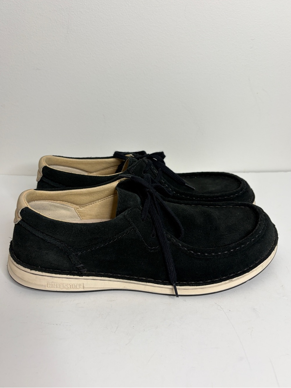 Birkenstock Pasedena Shoes Mens 45 US 12 Black Suede Moc Toe Comfy Moccasins